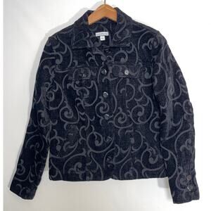 Croft & Barrow Tapestry Jacket - Women's Size S - Soft & Beautiful Swirl Pattern
